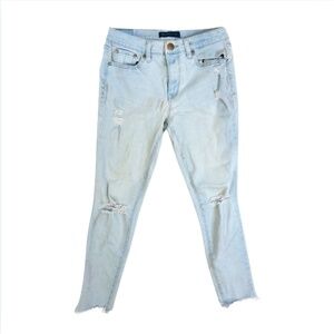 Light Blue Aeropostale Women's Skinny Leg Jeans Size 6 Mid Rise